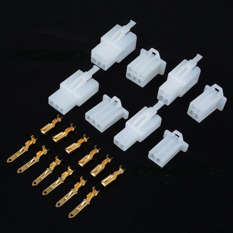 Mustpoint 380Pcs Motorcycle Car Electrical 2.8mm 2/3/4/6 Pin Wire Connectors Terminal Kit - Image 1